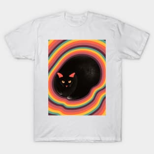 Staring black cat T-Shirt